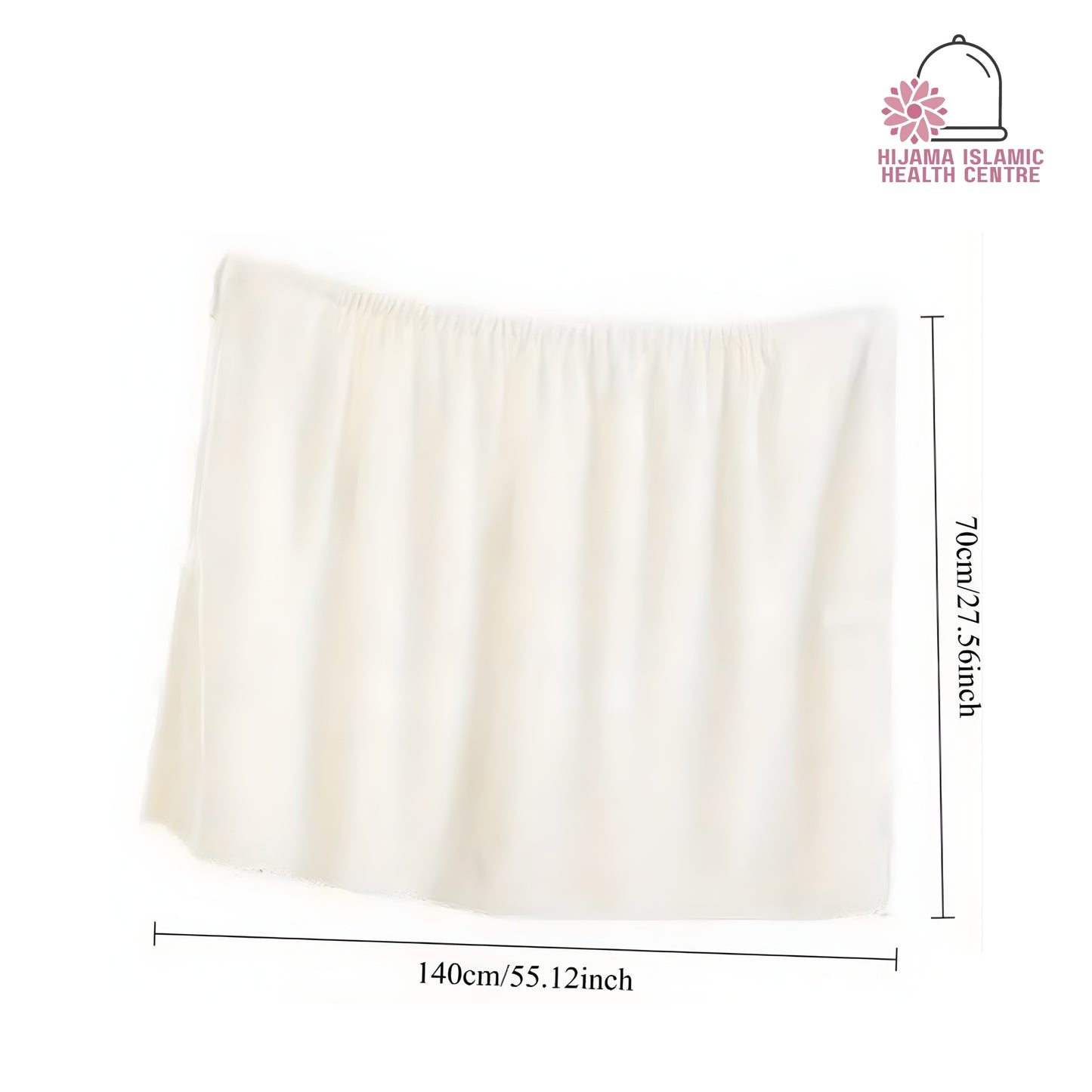 Salon Velcro Tie-Up Bathrobe - Cream Colour