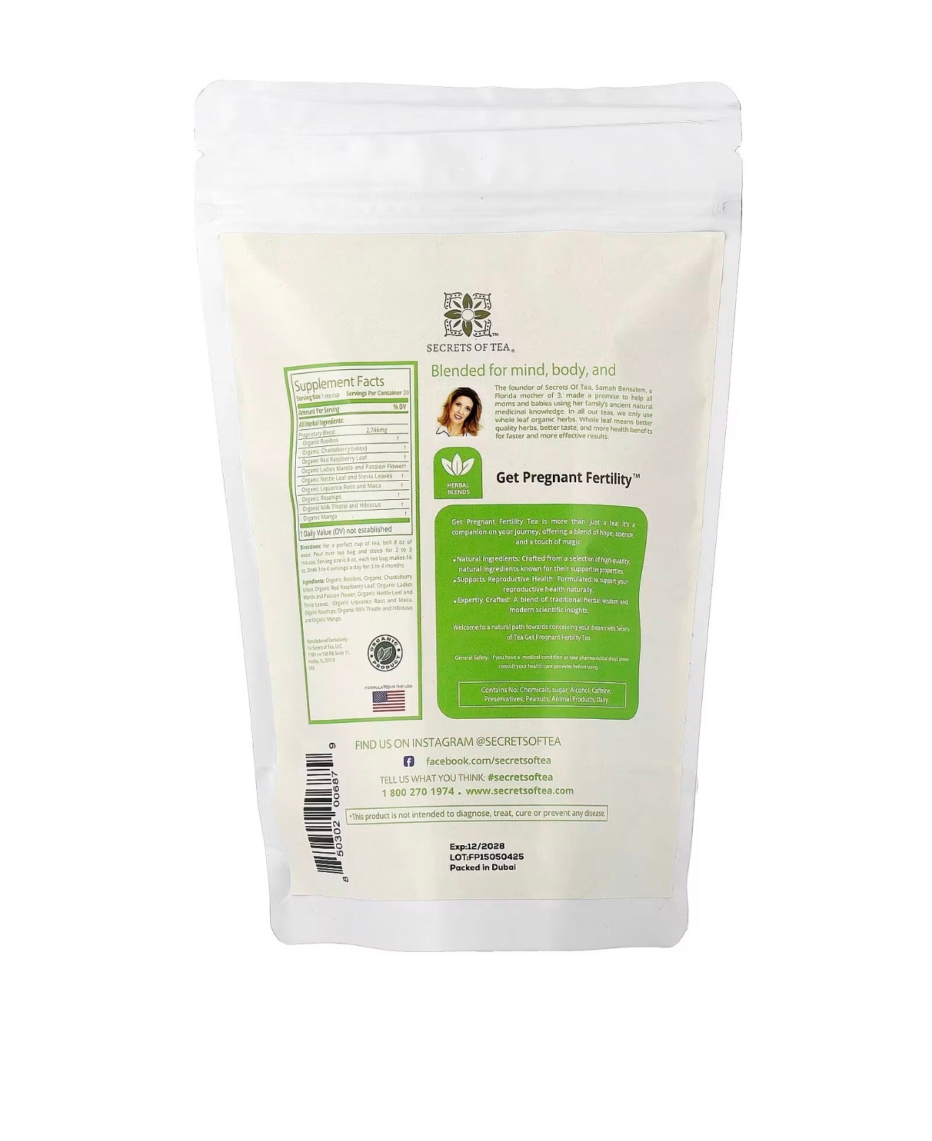 Secrets of Tea - Get Pregnant Fertility Tea - Organic